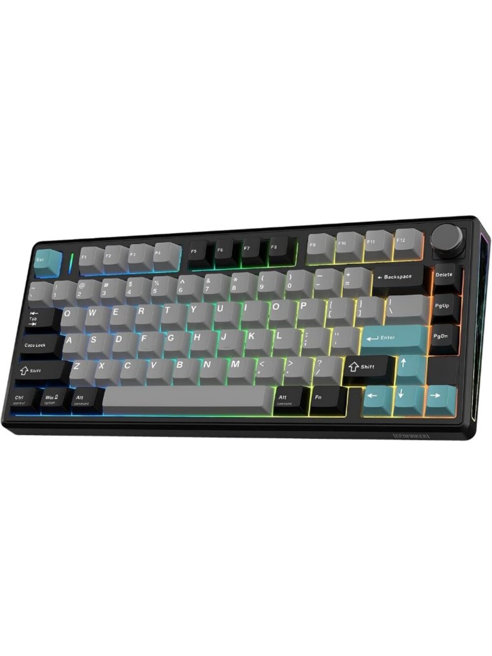 75% Wireless Mechanical Keyboard, Metal Knob, 8000mAh Battery, RGB Backlit